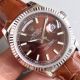 Rolex Rose Gold Day Date Oyster Watch Brown Dial Brown Leather Replica (4)_th.jpg